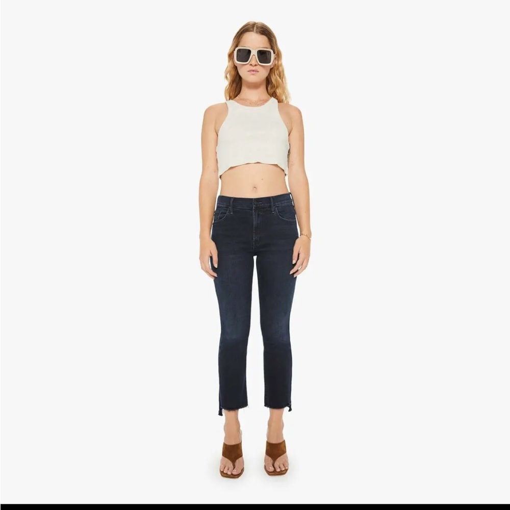 MOTHER  Petites The Lil Insider Crop Step Fray Jeans Size 27